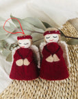 Christmas Angel Decoration, Red Dress