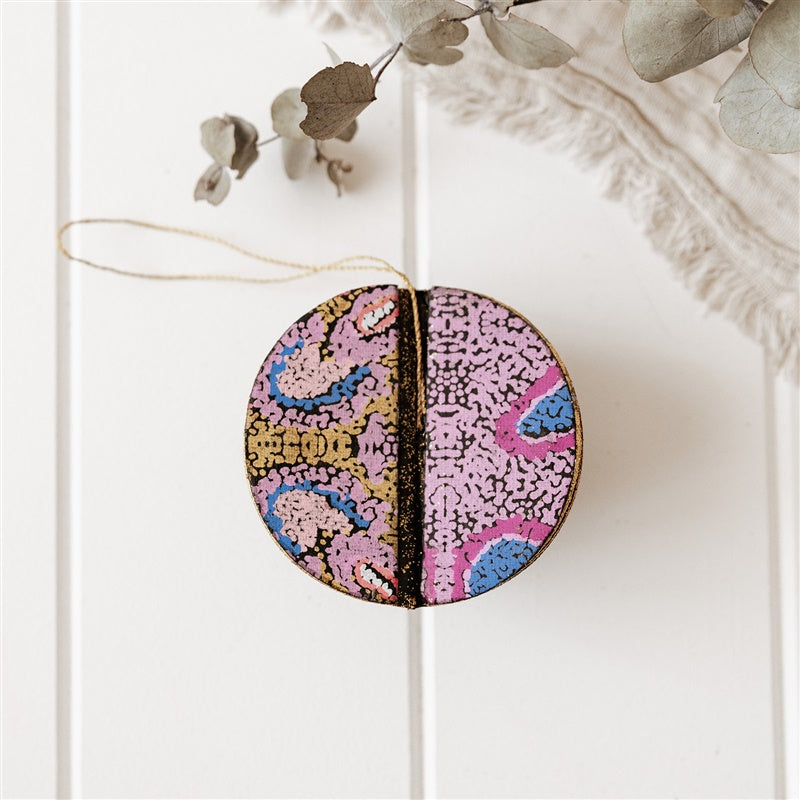 Indigenous Art Honeycomb Christmas Ball - Andrea Adamson