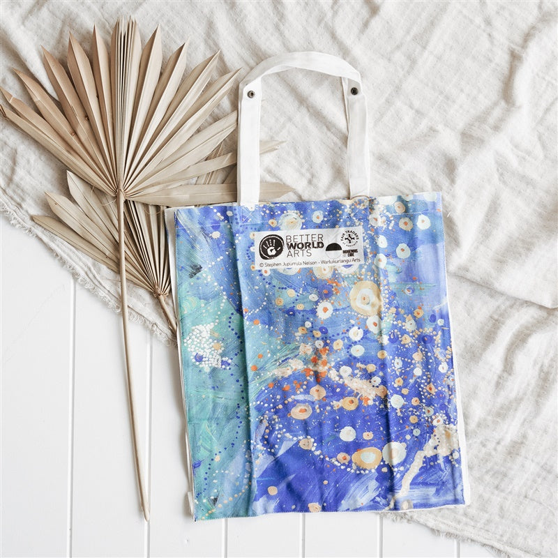 Cotton Foldable Tote Bag by Stephen Juparrurla Nelson
