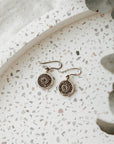 Mini Silver Hanging Earrings - Oyster