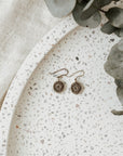 Mini Silver Hanging Earrings - Oyster